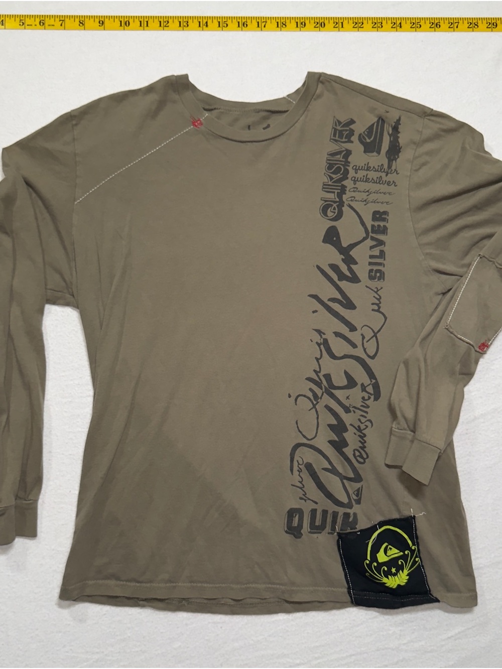 Quiksilver Y2K Men's Long Sleeve Graphic Shirt - Olive